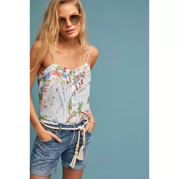Anthropologie Maeve Souvenir Cami Silk Tank Top - Picture 6 of 7